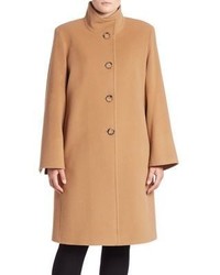Cinzia Rocca Plus Size Wool Blend Single Breasted Coat