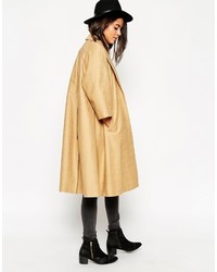 Asos Collection Coat In Oversized Swing With Kimono Sleeve
