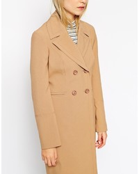 Asos Collection Coat With Contrast Topstitch
