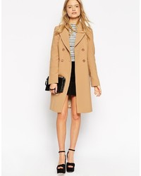 Asos Collection Coat With Contrast Topstitch