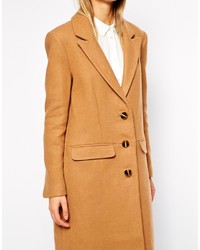 Asos Collection Midi Coat In Wool