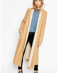 Asos Collection Oversized Coat With Contrast Shawl Collar