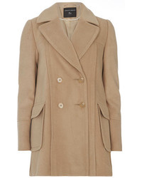 Dorothy Perkins Camel Double Breasted Coat