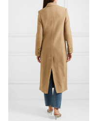 ALEXACHUNG Double Breasted Boiled Wool Coat