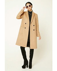 Forever 21 Double Breasted Wool Blend Coat