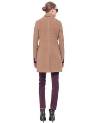 Akris Punto Double Breasted Wool Camel Hair Coat
