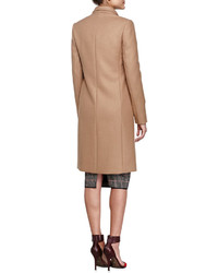 Victoria Beckham Double Breasted Wool Twill Coat