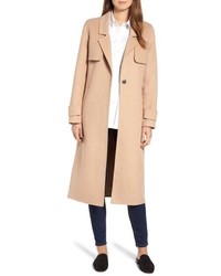 Kenneth Cole New York Double Face Wool Blend Long Coat