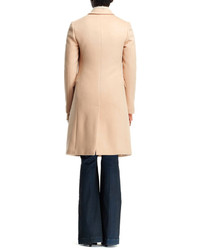 Stella McCartney Florence Fitted Asymmetric Coat Camel
