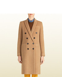 Gucci Camel Double Breasted Coat
