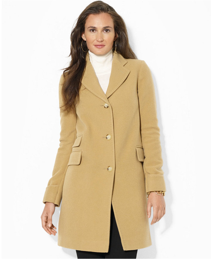 Lauren Ralph Lauren Single Breasted Wool Blend Walker Coat | Where to