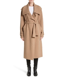 Burberry Piota Wool Blend Knit Trench Coat