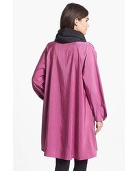 Mycra Pac Designer Wear Reversible Pleat Hood Packable Travel Coat