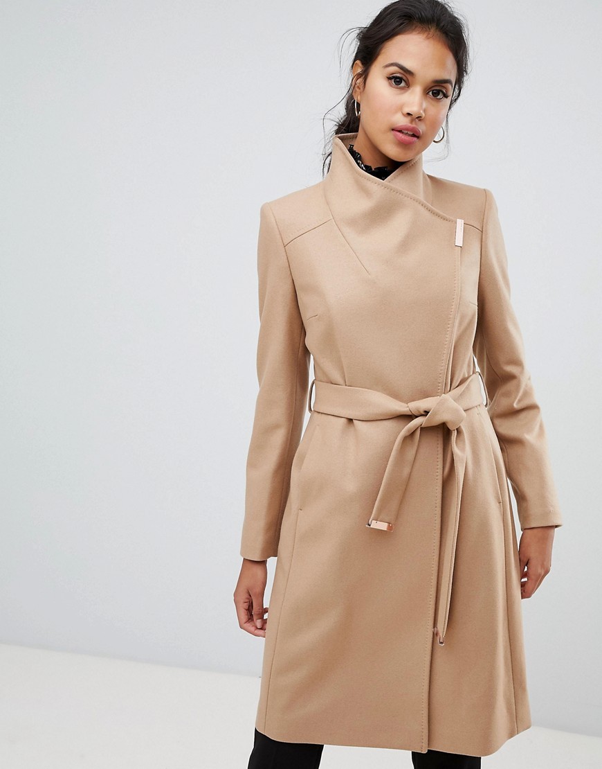 Ted Baker Sandra Long Wool Wrap Coat 441 Asos Lookastic 9716