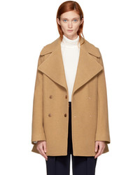 See by Chloe See By Chlo Tan Double Breasted Wool Coat