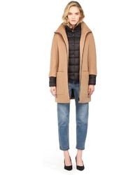 Soia & Kyo Lettie Camel Classic Winter Wool Coat With Inside Collar