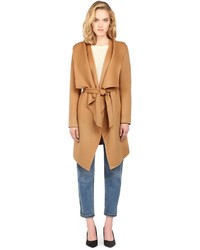 Soia & Kyo Samia Camel Double Face Belted Light Wool Coat