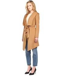 Soia & Kyo Samia Camel Double Face Belted Light Wool Coat