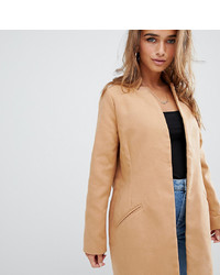 Missguided Petite Tailored Formal Coat In Camel