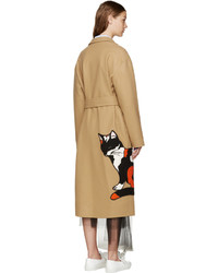 MSGM Tan Wool Cat Coat