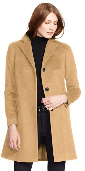 wool blend reefer coat