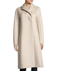 Narciso Rodriguez Wool Cashmere Single Breasted Coat Camel