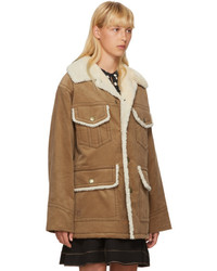 Marc Jacobs Tan Oversized Corduroy Coat