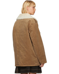 Marc Jacobs Tan Oversized Corduroy Coat