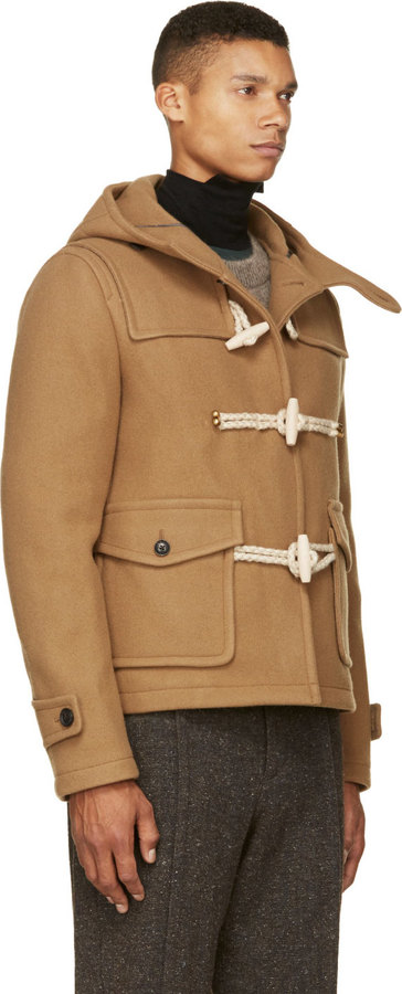 Kolor Camel Tan Wool Cashmere Duffle Coat, $1,500 | SSENSE | Lookastic