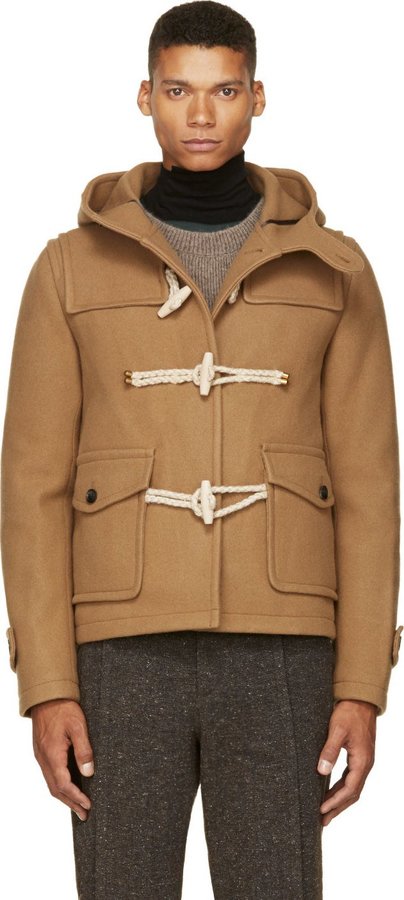 Kolor Camel Tan Wool Cashmere Duffle Coat, $1,500 | SSENSE | Lookastic