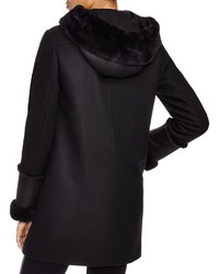 DKNY Duffle Coat With Faux Shearling
