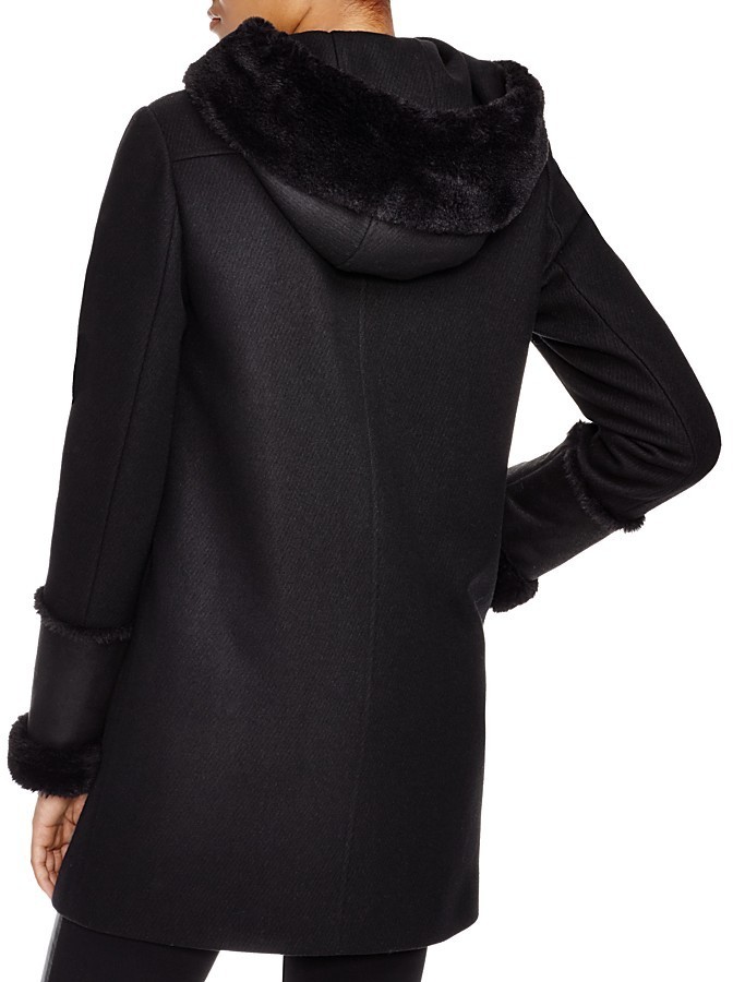 DKNY Duffle Coat With Faux Shearling, $354 | Bloomingdale's | Lookastic