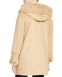 DKNY Duffle Coat With Faux Shearling
