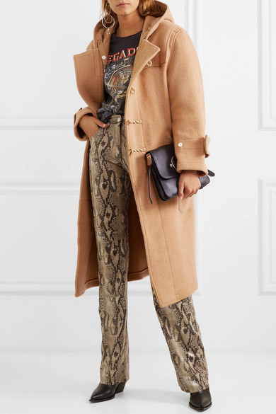 R13 Oversized Hooded Wool Duffle Coat 648 NET A PORTER.COM