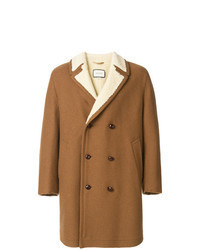 Camel Embroidered Overcoat
