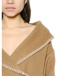 Sportmax Fringed Double Breasted Camel Coat