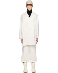 Undercover Off White Notched Lapel Coat