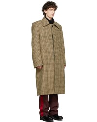 EGONlab Brown Wool Houndstooth Coat