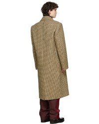 EGONlab Brown Wool Houndstooth Coat