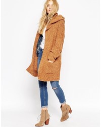 Asos Collection Coatigan In Boucle With Hood