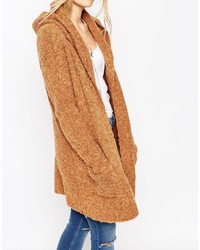 Asos Collection Coatigan In Boucle With Hood