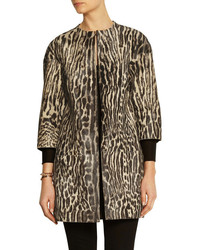 Valentino Leopard Print Calf Hair Coat
