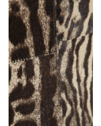 Valentino Leopard Print Calf Hair Coat