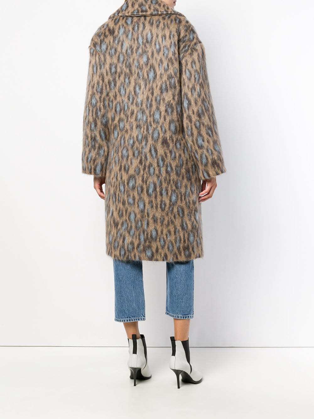 Kenzo Leopard Print Double Breasted Coat 662 farfetch