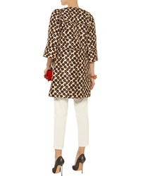 RED Valentino Leopard Print Faille Coat
