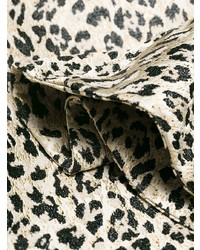 Valentino Leopard Printed Flared Coat