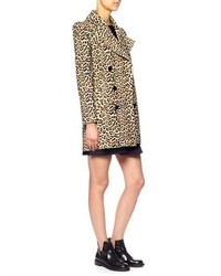 Carven Leopard Wool Printed Coat