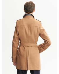 Banana Republic Camel Wool Belted Trench