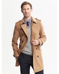 Banana Republic Camel Wool Belted Trench
