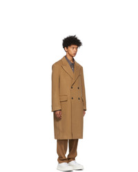 Solid Homme Beige Double Breasted Coat